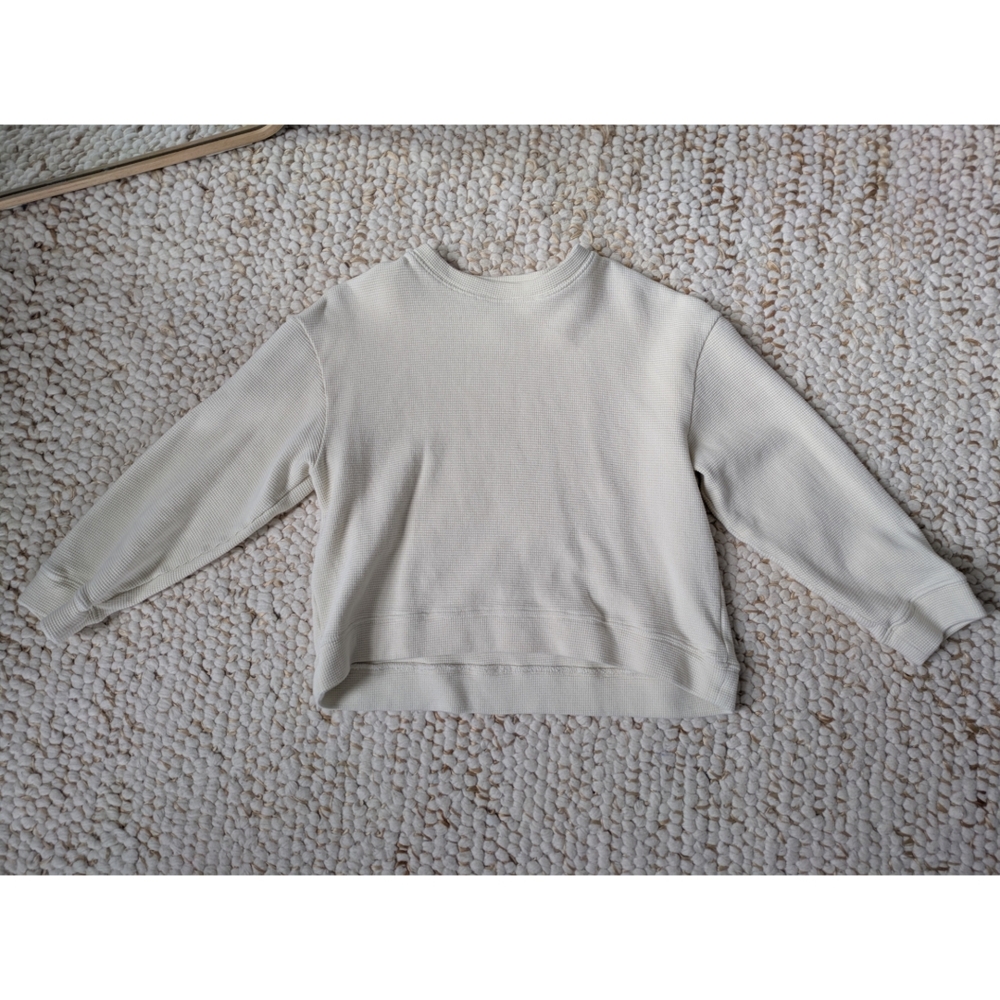Women's Cream Waffle Sweater